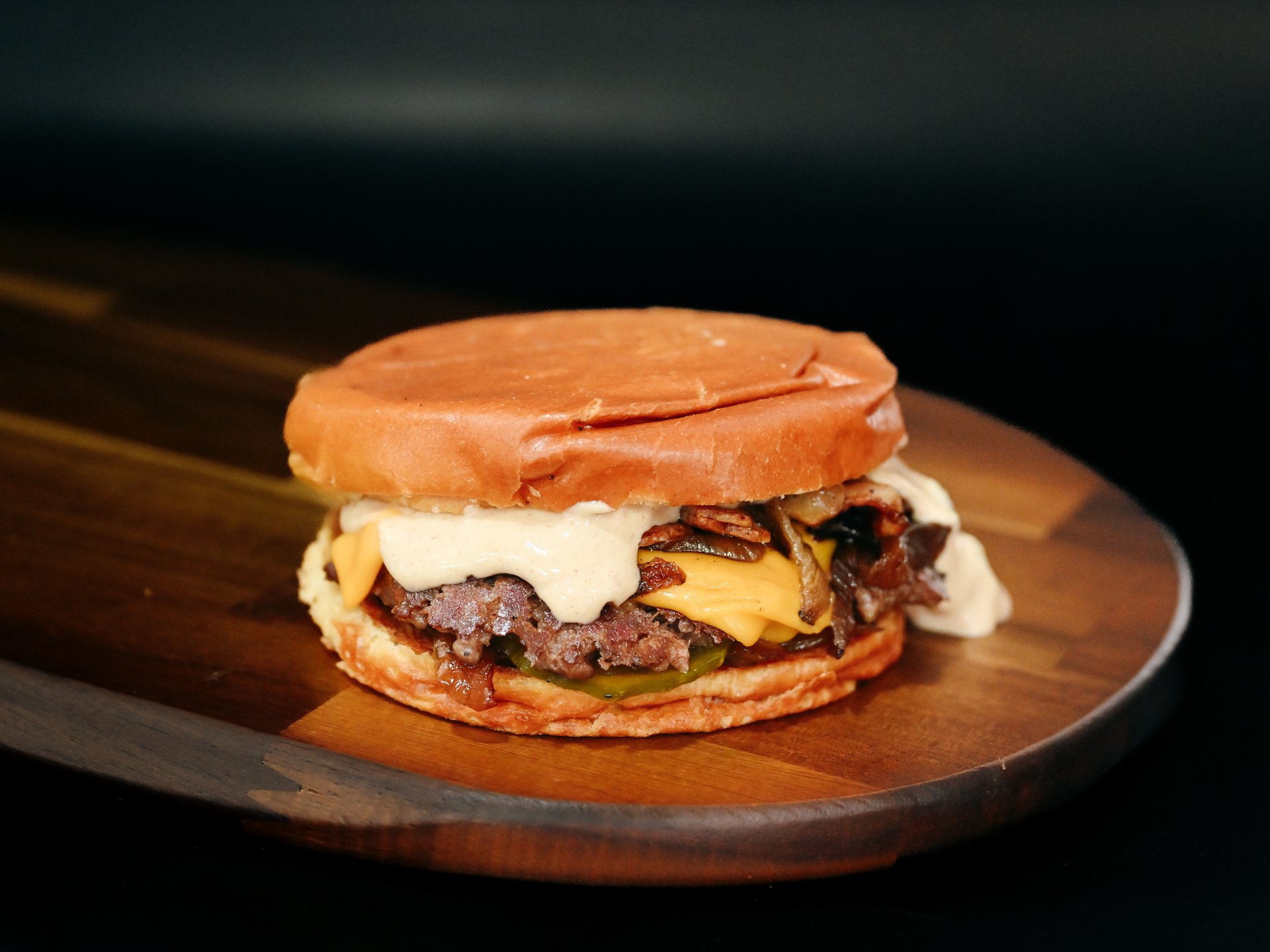 The Route 66 Reactor smash burger, StreatLab's bestseller